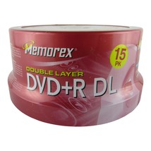 Memorex Double Layer DVD+R DL 15 pack 8.5 GB 240 Min 2.4x Blank DVDs RW New - $12.59