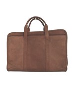 Vintage Leather Briefcase Satchel Bag Brown Travel Case Laptop Cosmetic ... - $645.85 MXN
