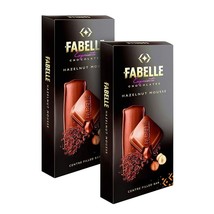 Fabelle Hazelnut Mousse, Centre-Filled Luxury Chocolate Bar, 128 gm (Pack of 2) - £21.79 GBP
