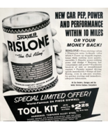 1960 Shaler Rislone Oil Alloy Advertisement Automobilia Lubricant Vintag... - $35.09 CAD