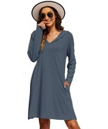 Wildtrest Women&#39;s Long Sleeve Cover-Up Dress UPF 50 Shirt Hoodie Grey M ... - $25.15