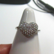 CZ Milor Italy 925 Heart Ring Size 8 - £23.35 GBP