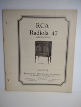 RCA Radiola 47 Vintage Original 1929 Service Notes Manual Radio Victor 28 Pages - £29.42 GBP