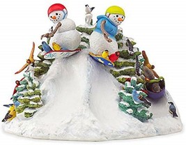 Lenox Snowboarding Snowman Figurine Shredding Snow Garden Birds Bywaters 6&quot; NEW - £58.23 GBP