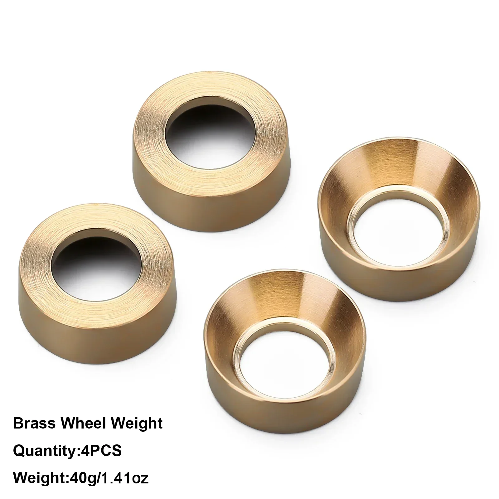 Brass Wheel Weight - INJORA Brass Counterweight for SCX24 Steering Knuckles - £11.02 GBP