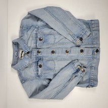 OshKosh B&#39;Gosh Denim Girl&#39;s Size 7 Jean Jacket Long Sleeve Snap Front Blue - £10.39 GBP