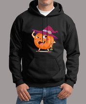 pumpkin witch Unisex Black Hoodie - £32.14 GBP