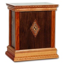 Large/Adult 225 Cubic Inch Walnut Harmony Handcrafted Wood Funeral Cremation Urn - £318.58 GBP