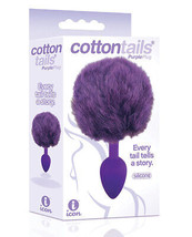 The 9&#39;s Cottontails Silicone Bunny Tail Butt Plug Purple - £8.94 GBP