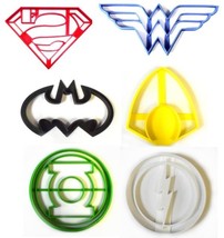 Justice League Superheroes Logos DC Comics Set Of 6 Cookie Cutters USA PR1001 - £12.82 GBP