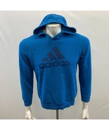 Adidas Sport Essentials Kid&#39;s Blue Hoodie Sweater with Adidas logo Lette... - $7.92