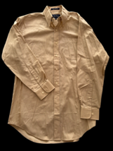 Vintage Nautica Shirt 15.5 32-33 Brown Stripes Cotton Long Sleeve Button Up - $14.00