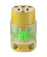 Leviton 515CV-LIT Grounding Lighted Cord End Replacement, 1 pack, Green - $33.66 CAD