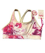 Justice Reversible Floral &amp; Glitter Sports Bra M - $274.16 MXN