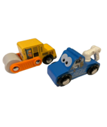 J&#39;Adore 2 Piece Toy Car Lot: Police Tow Truck, Construction Vehicle, Wooden - €12,77 EUR