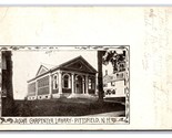 Josiah Carpenter Library Pittsfield New Hampshire NH UDB Vignette Postca... - £3.11 GBP