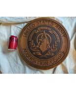 US Army Acquisition Corps 18 Inch Brown Wood Round Sign United States - $1,005.33 MXN