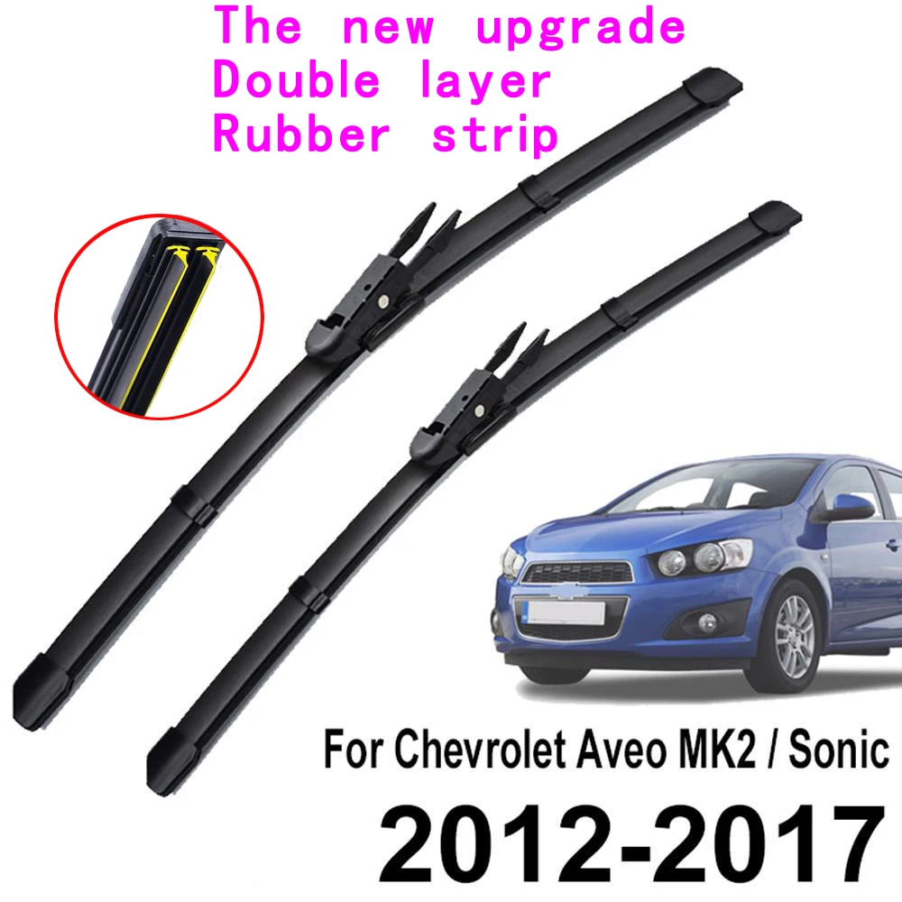 adohon 2Pcs Front Windshield Wiper Blades Set For Chevrolet Sonic Aveo 2012 2013 - £21.19 GBP+