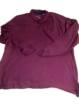 Tailor Vintage Shirt Mens XXL Red Stretch Polo Long Sleeves NWT - $9.86