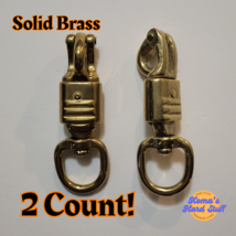 3 1/2&quot; Solid Brass panic snap with 3/4&quot; oval hole on swivel. Quick release reins - £9.96 GBP