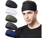 Mens Running Headband,5Pack,Mens Sweatband Sports Headband for Running,C... - £16.35 GBP