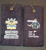 Caddyshack &amp; Happy Gilmore Golf Sport Towel Set 16x26 Black - £24.92 GBP