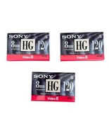 x3 Sony 8mm HG 120 106m High Grafr 8mm Video Cassette P6-120HG NOS SEALED - £23.32 GBP