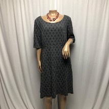 Connected Apparel Dress Womens 16 Heather Gray Woven Lined Sheath NEW - $27.43