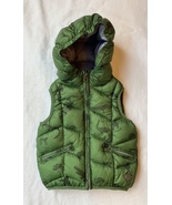 Zara Baby Boy Hooded Puffer Vest - Green with Animal Pattern (12-18 mo) ... - £9.38 GBP