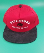 Firestone Leader in the Field Tractor  Hat Cap red Strapback made in USA... - $19.79
