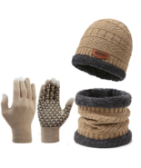 Unisex Winter Knit Hat – Warm Cuffed Slouchy Beanie Cap Women Fleece Woo... - $13.99