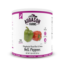 Augason Farms Dehydrated Diced Red&amp;Green Bell Peppers 1 lb 4 oz No.10 Ca... - £25.54 GBP