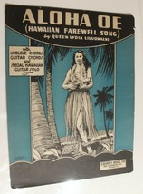 Aloha Oe vintage Sheet Music 1940 - £5.34 GBP