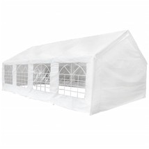 vidaXL Large Rectangular White Steel Collapsible Party Tent for Outdoor Events - $854.62 CAD
