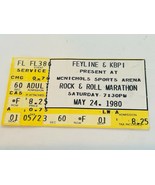 Rock Roll Marathon Metal Concert Ticket Stub 1980 Colorado Mcnichols Den... - £31.15 GBP