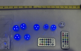 3 color LED Submersible Wedding Floral Decoration Tea Lights with remote - $12.30