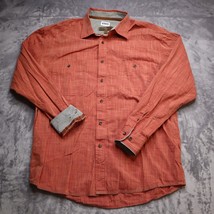 Blue Pronto Uomo Shirt Adult XL Red Long Sleeve Button Up Casual 100% Cotton Men - £20.10 GBP