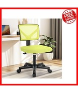 Compact Rolling Office Chair - Ergonomic Mesh Back, Space-Saving Armless... - $50.48
