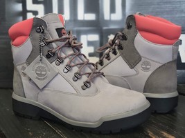 Timberland Field 6 Inch Waterproof Grey/Orange Nubuck Hiking Tactic Boots Men - £108.99 GBP