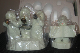 Dept 56 Snowbabies &quot;Three Tiny Trumpeters&quot; 2pc Christmas Winter Celebration 1998 - £14.91 GBP