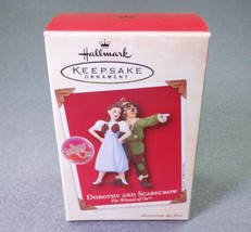 Hallmark 2002 Dorothy and Scarecrow Wizard of Oz Ruby Slippers Ornament QX8246 - £22.34 GBP