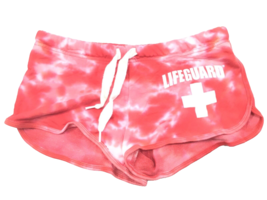 Womens Lifeguard Sexy Short Shorts Red/White w/ Lace &amp; Logo Size Medium ... - £12.69 GBP