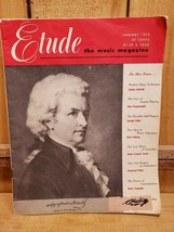 Etude: The Music Magazine, January 1952 Wolfgang Amadeus Mozart 01/1756-12/1791 - $17.02