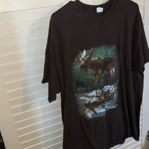 Last Creek outfitters moose graphic print T-shirts - $8.82