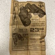 Vintage Sears Newspaper Binoculars Advertisement  - £0.77 GBP
