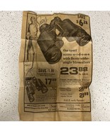Vintage Sears Newspaper Binoculars Advertisement  - $1.34 CAD