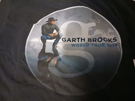 Garth Brooks World Tour 2014 Hanes Beefy-T T Shirt Size L Large - $14.84