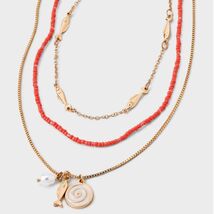 Universal Thread™ Fish Charms Pearl Quartz Multi-Strand Necklace Pink - $15.93 CAD