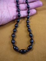 (v305-6) 20&quot; long black onyx bead beads beaded Necklace fashion JEWELRY ... - £46.90 GBP