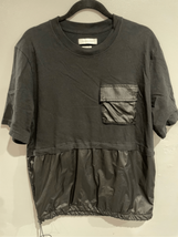 Mixed Media Streetwear Tshirt-Standard Cloth-Black Cotton/Poly SS Pocket... - £11.82 GBP